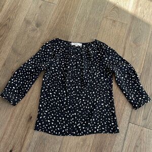 LOFT | pleated front blouse, size XSP